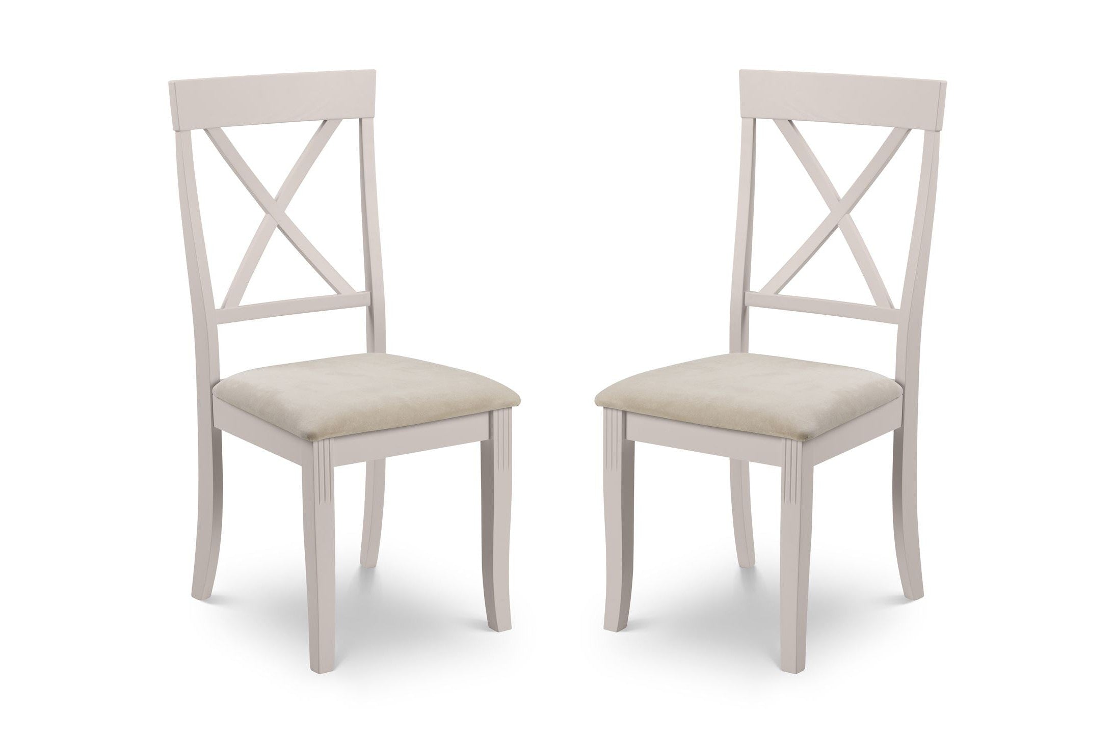 Dara Set of 2 Dining Chairs Grey/Oak