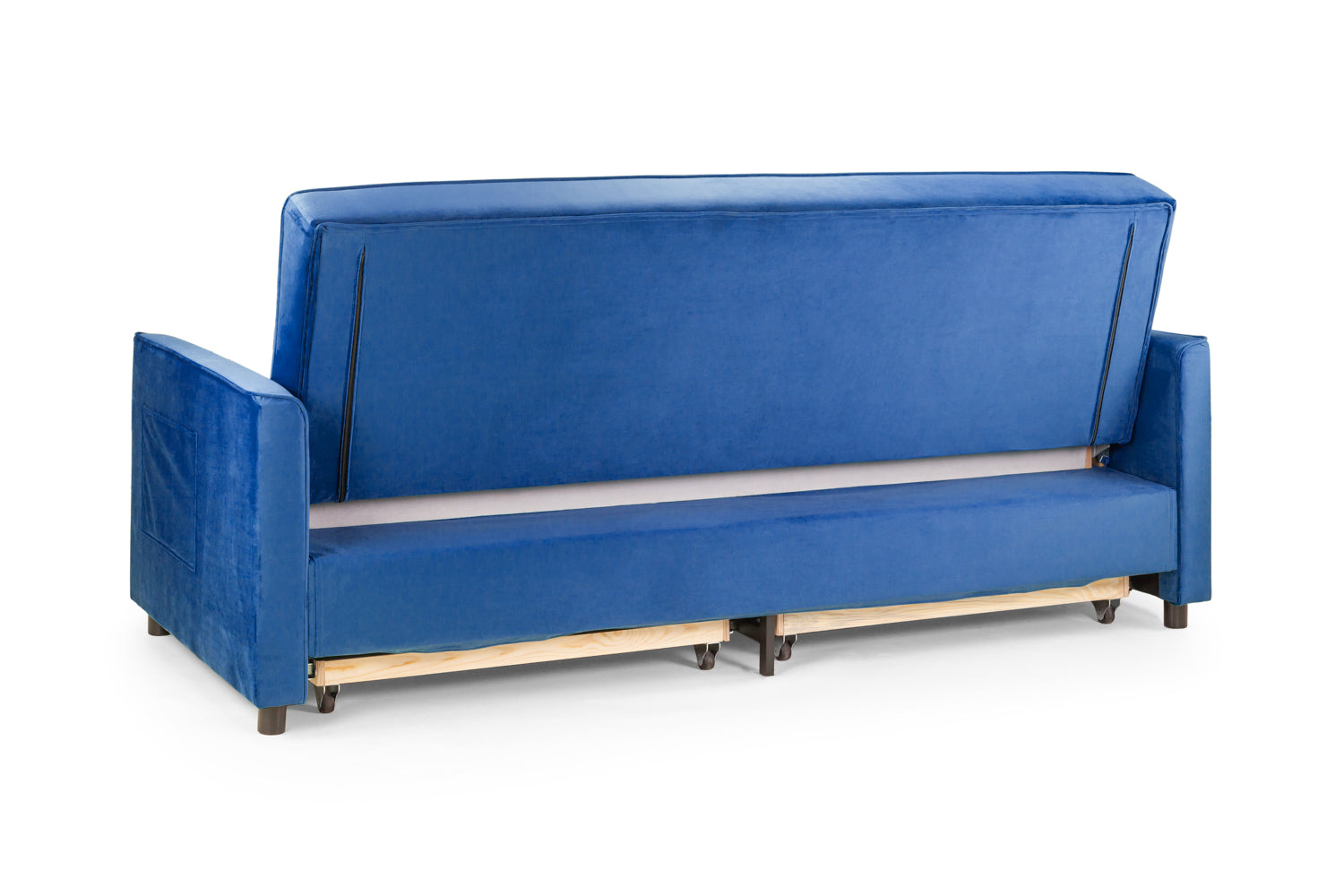 Elegance Sofa Bed Plush Blue 3 Seater