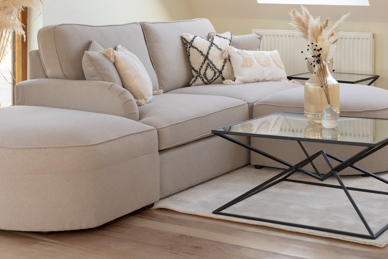 Erin Sofa Beige 3 Seater