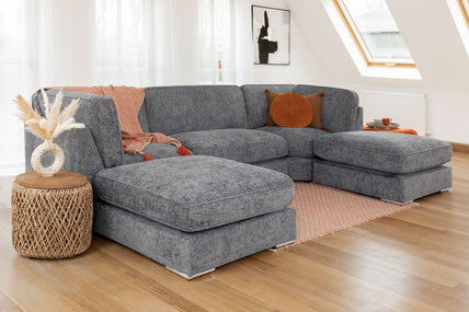 Esma Sofa Grey U Shape Corner