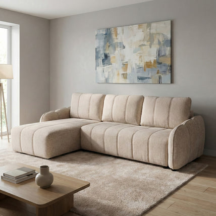 Evara Sofa Bed Universal Corner Beige