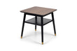 Flavia Lamp Table Black/Walnut