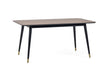 Flavia Rectangular Dining Table Black/Walnut