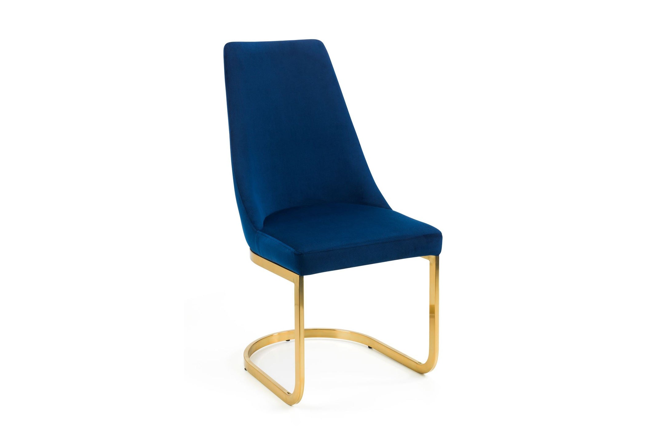 Flora Set Of 2 Dining Chairs Blue/Gold