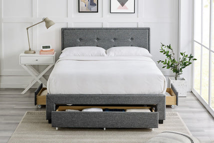 Florence Bed Frame King Grey