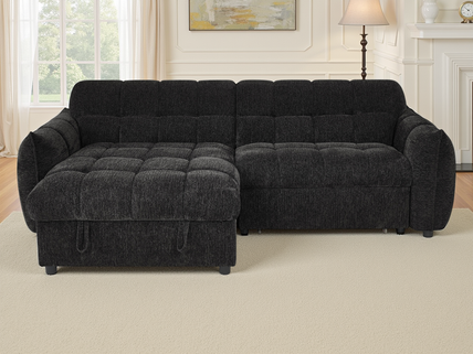 Florida Sofabed Black Universal Corner