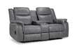 Galaxy Tech Recliner Sofa Grey 2 Seater