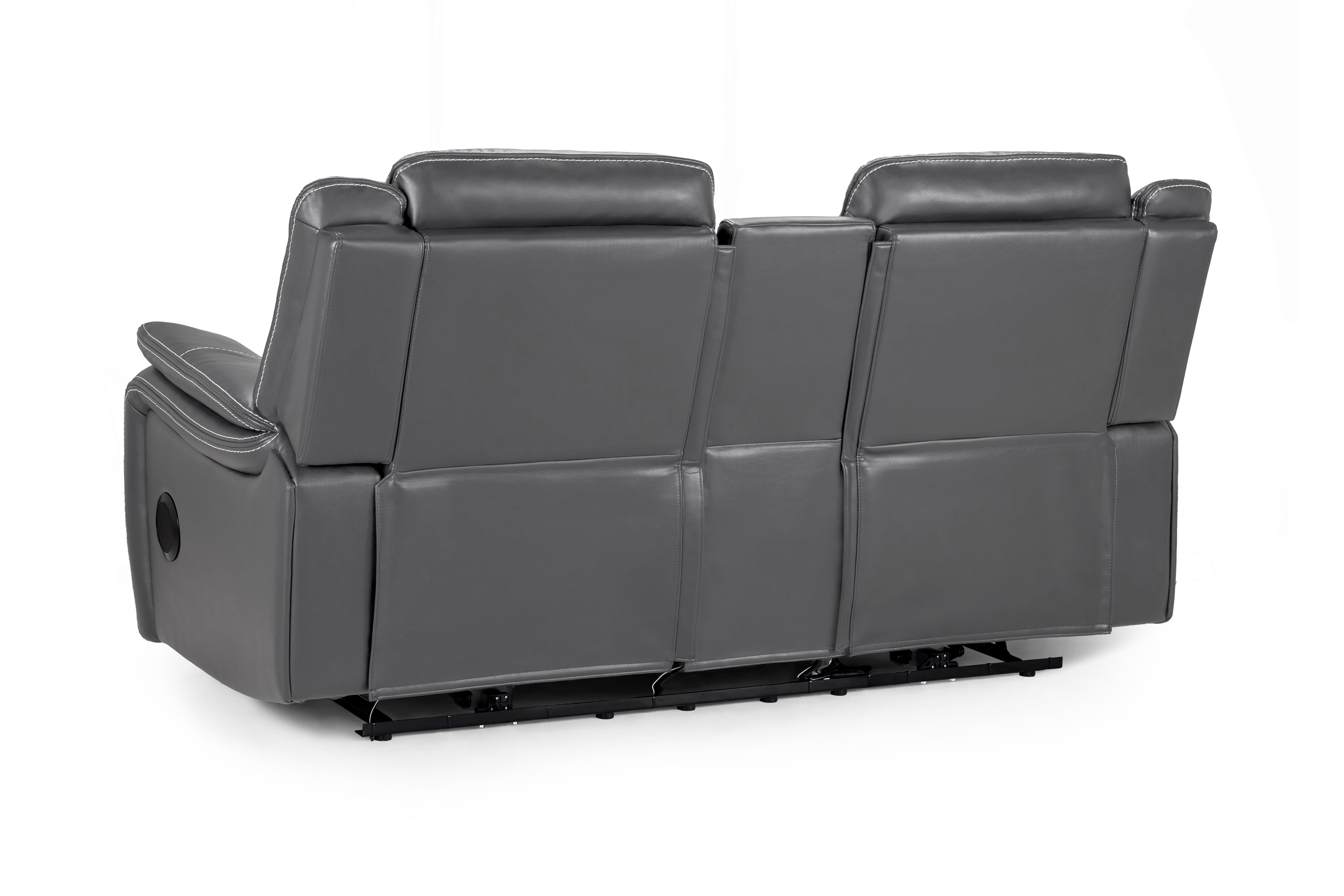 Galaxy Tech Recliner Sofa Grey 2 Seater