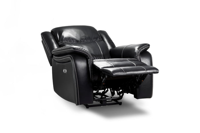 Galaxy Tech Recliner Sofa Black Armchair