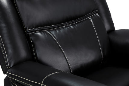 Galaxy Tech Recliner Sofa Black Armchair