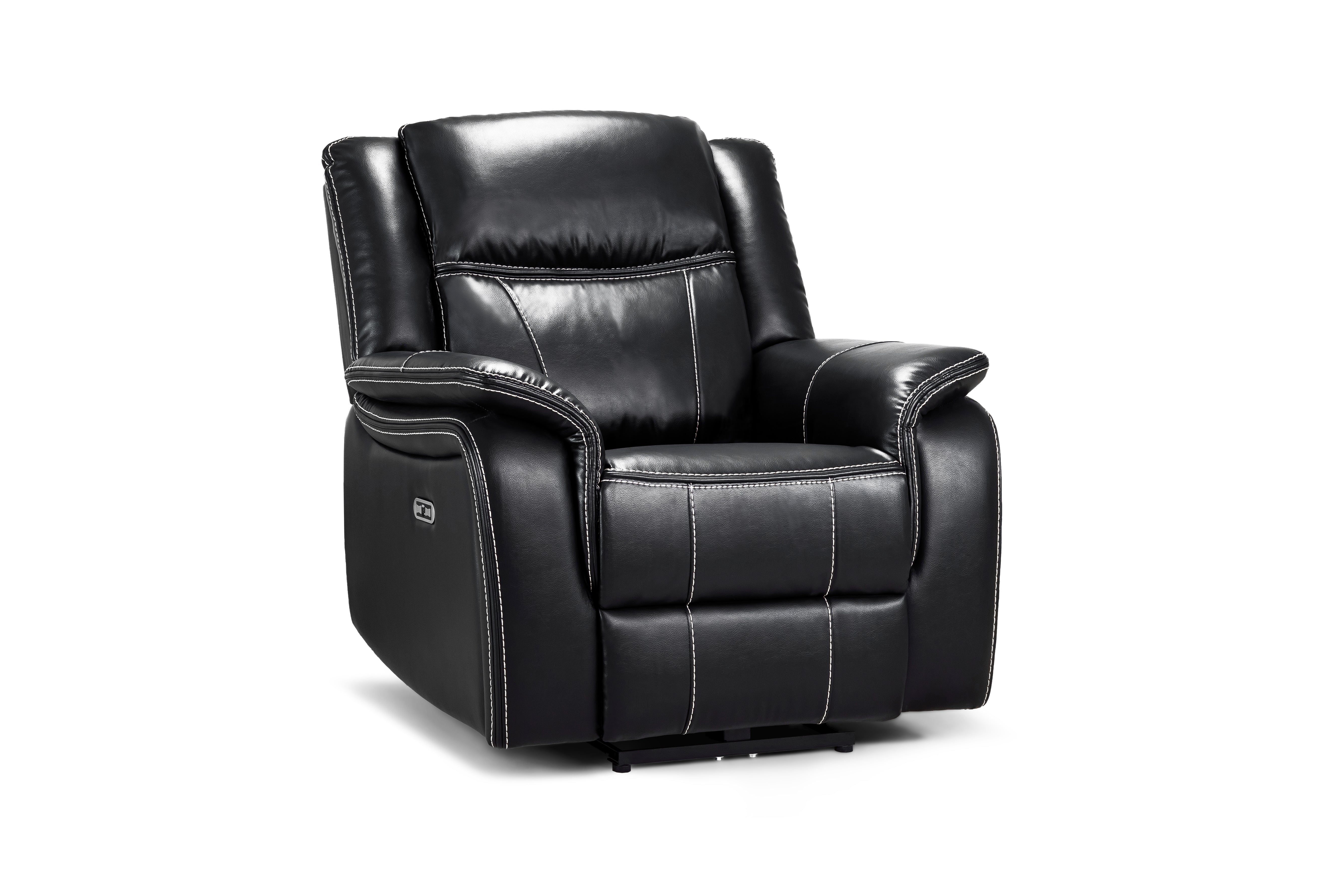 Galaxy Tech Recliner Sofa Black Armchair