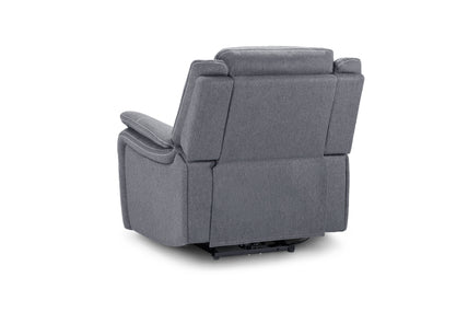 Galaxy Tech Recliner Sofa Grey Fabric Armchair