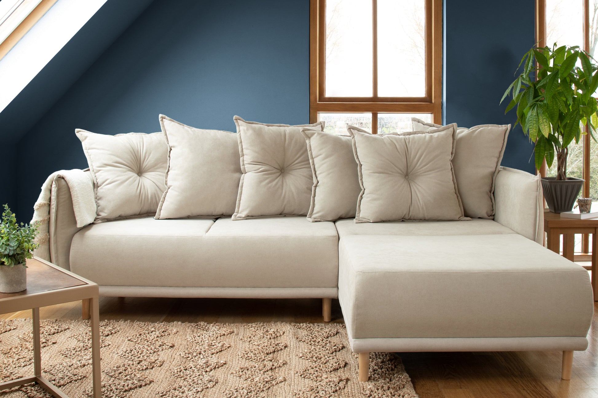 Gale Sofa Bed Beige Universal Corner