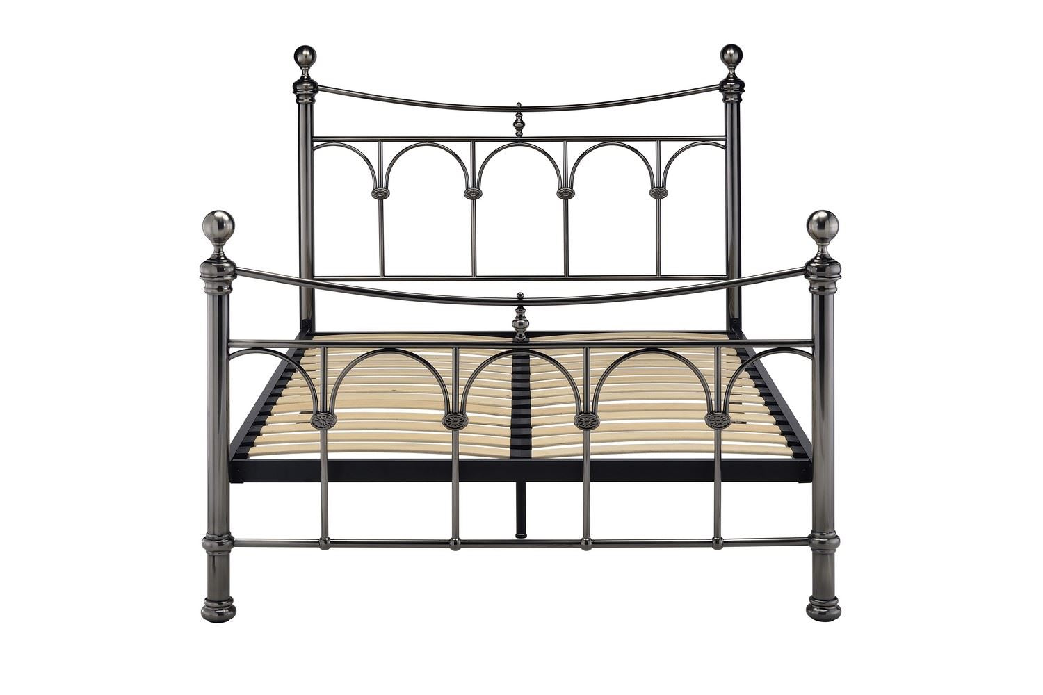 Gamma Bed Frame Double Antique Nickel