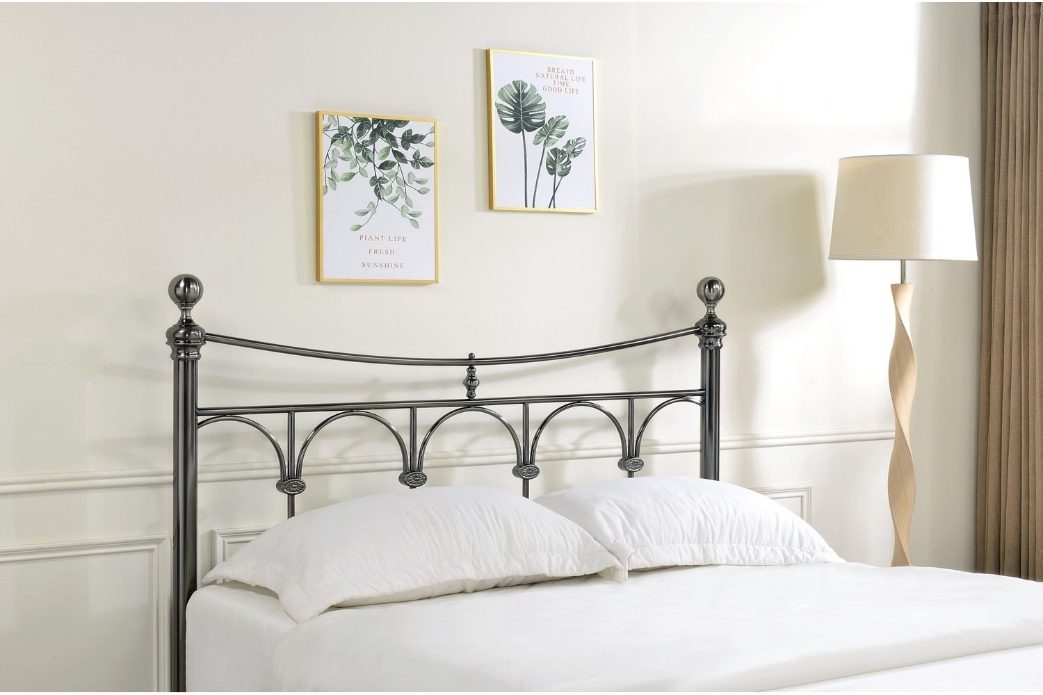 Gamma Bed Frame Double Antique Nickel