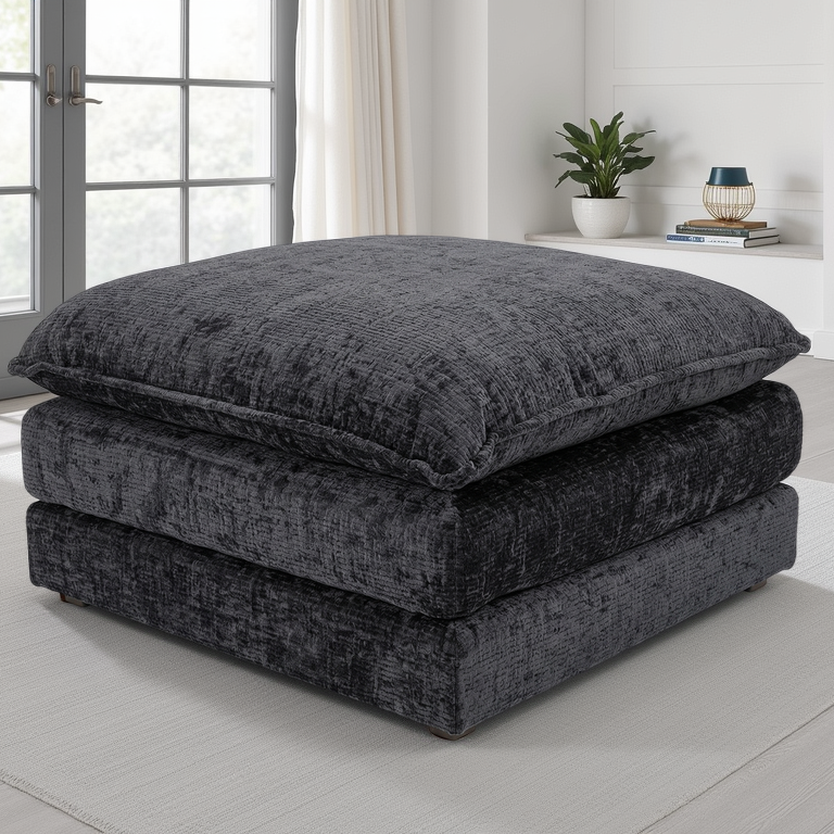 Solaya Sofa Black Footstool