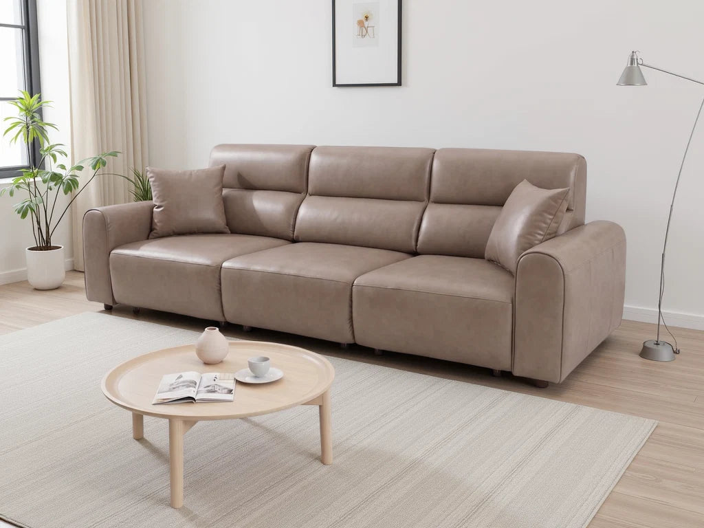 Aspen Electric Sofa Coffee Leather 3 Seater