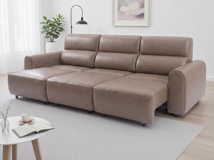 Aspen Electric Sofa Coffee Leather 3 Seater