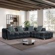 Genoa Sofa Charcoal Right Hand Corner