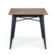 Grove Square Table Mocha Elm/Black