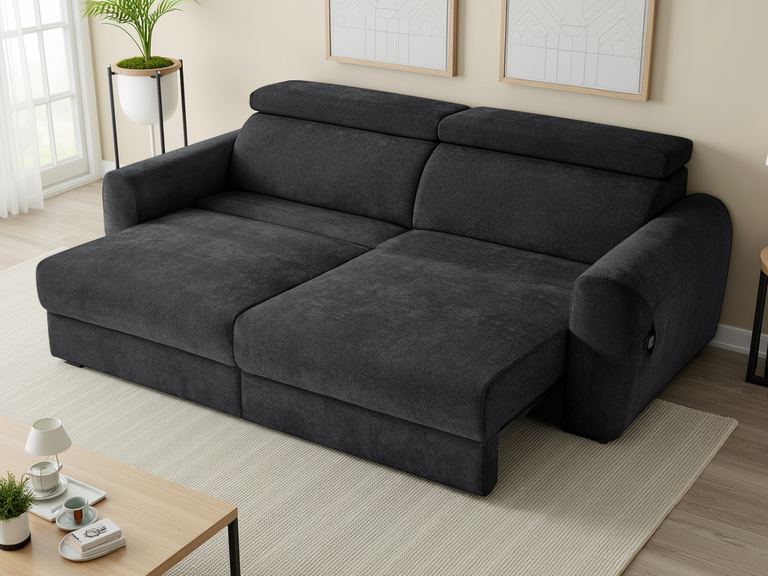 Dakota Electric Sofabed Black 3 Seater