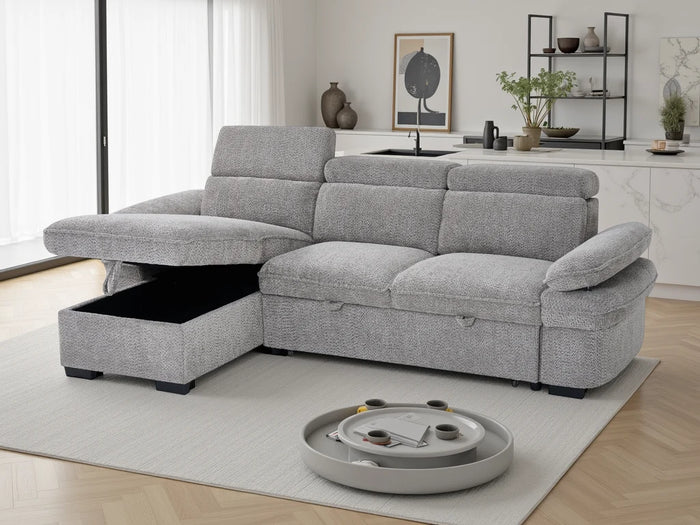 Hudson Sofabed Grey Universal Corner