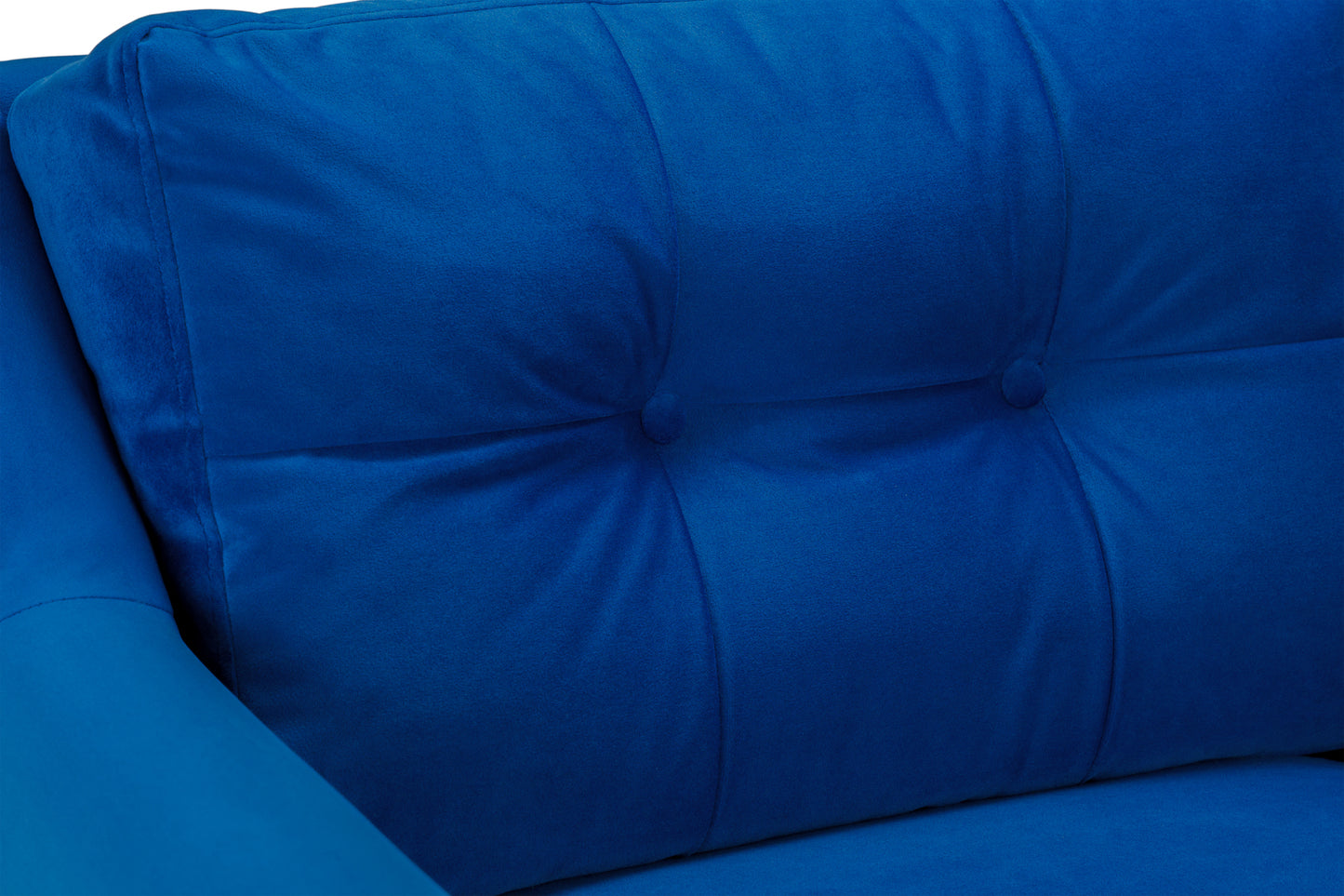 Halston Sofa Plush Blue Left Hand Facing Corner