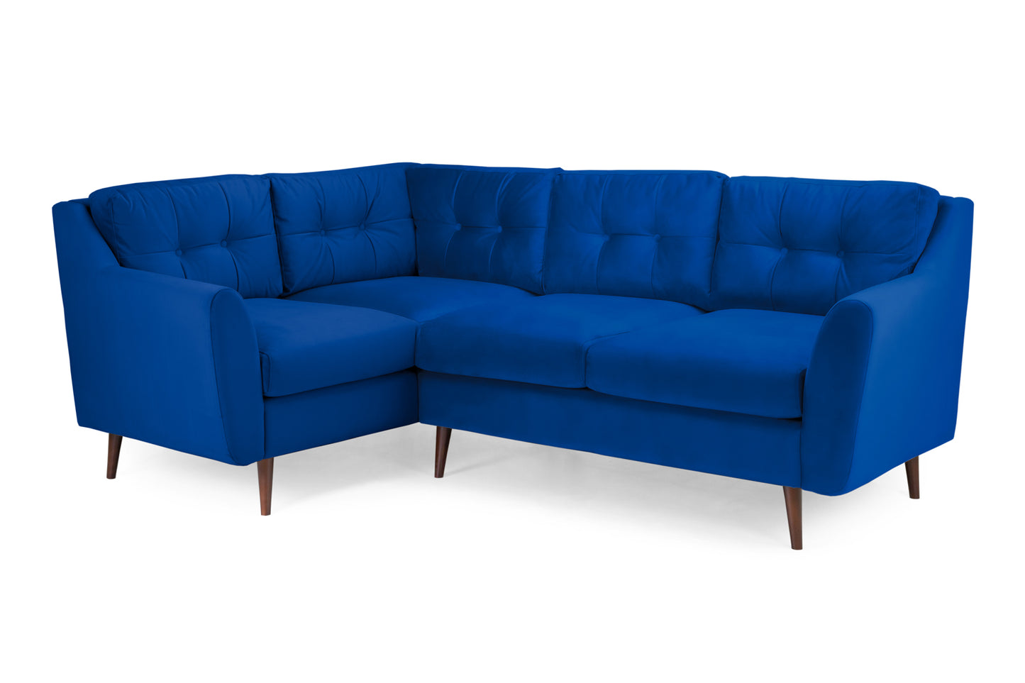 Halston Sofa Plush Blue Left Hand Facing Corner