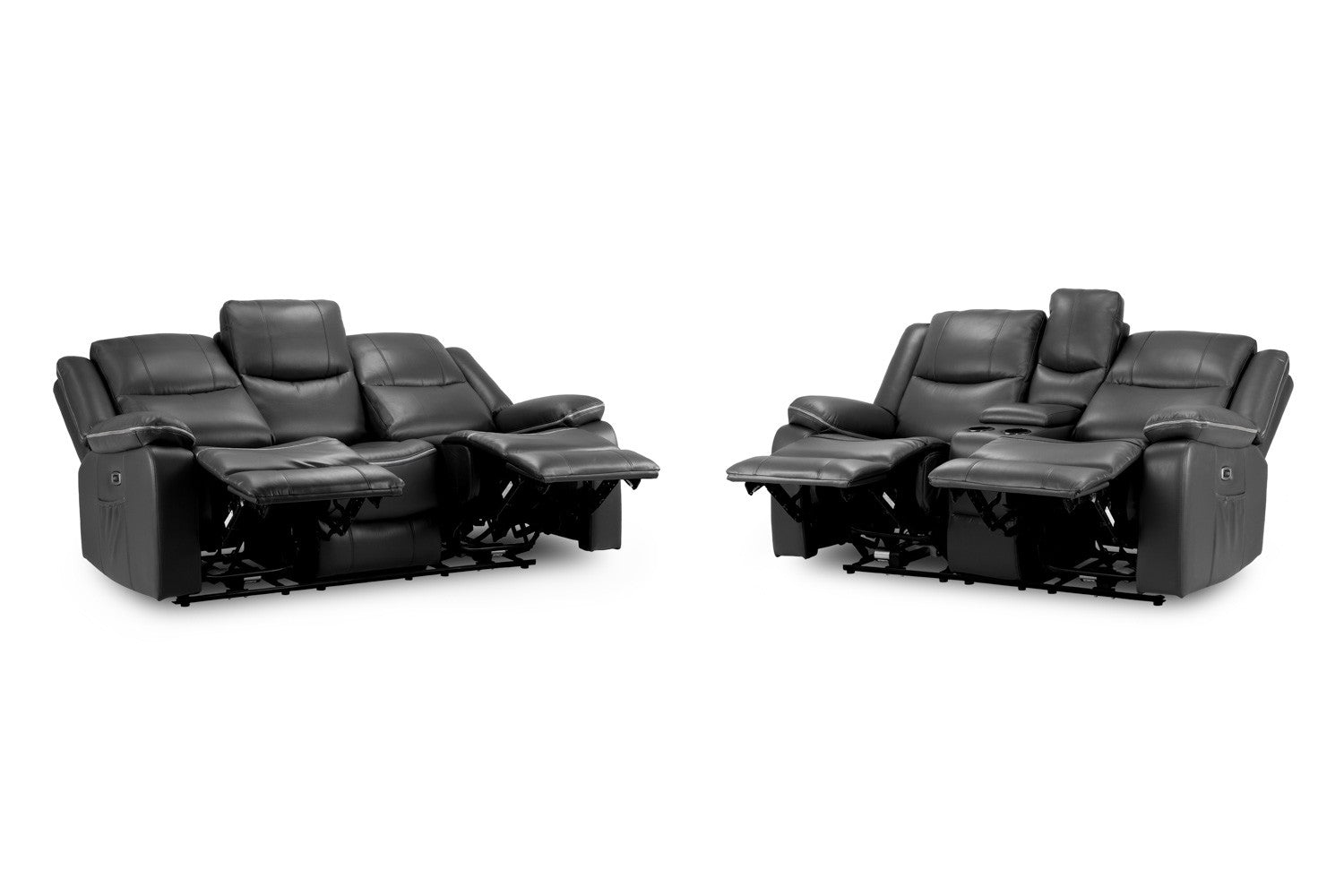 Harald Recliner Black 3+2 Bundle