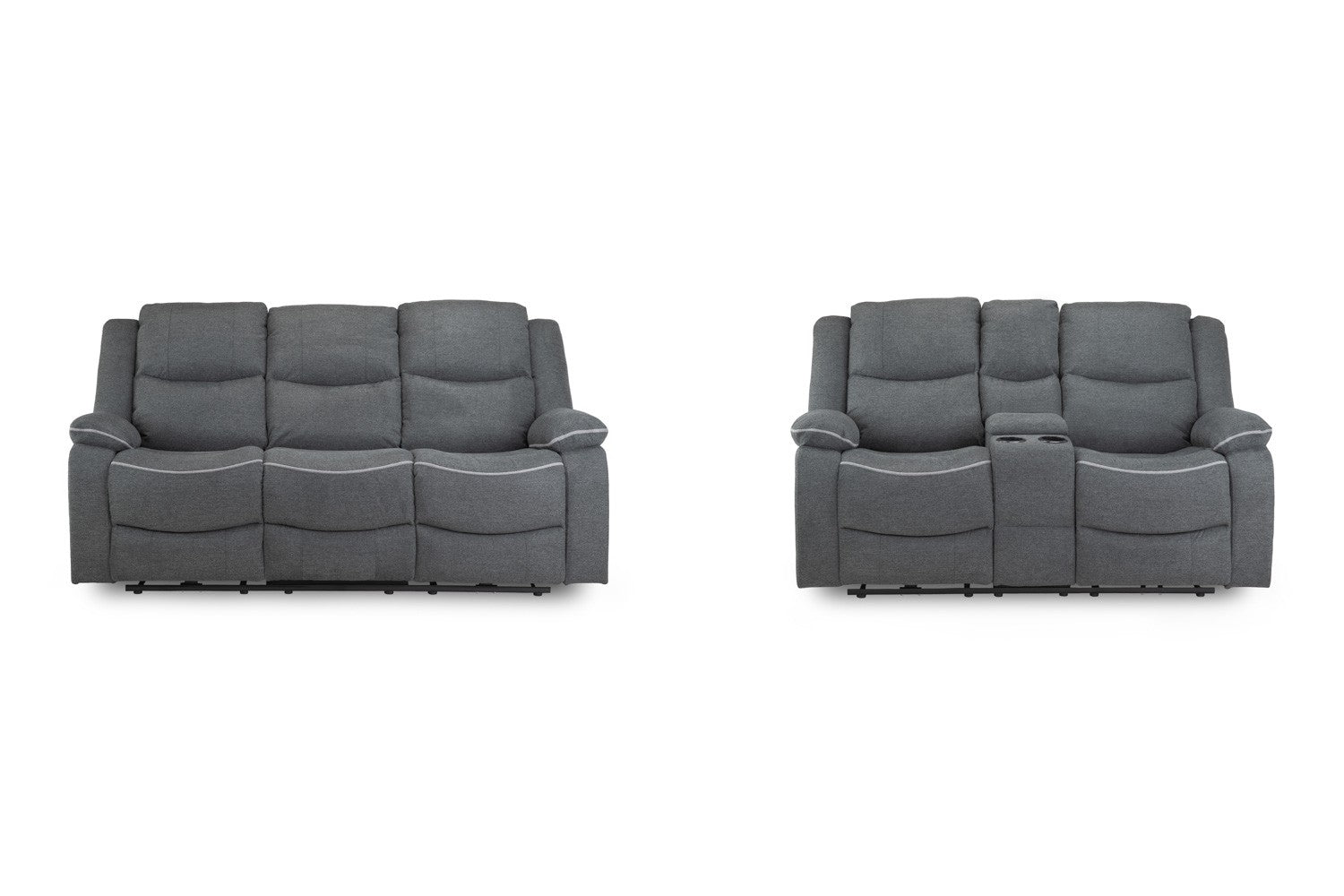 Harald Recliner Grey Fabric 3+2 Bundle
