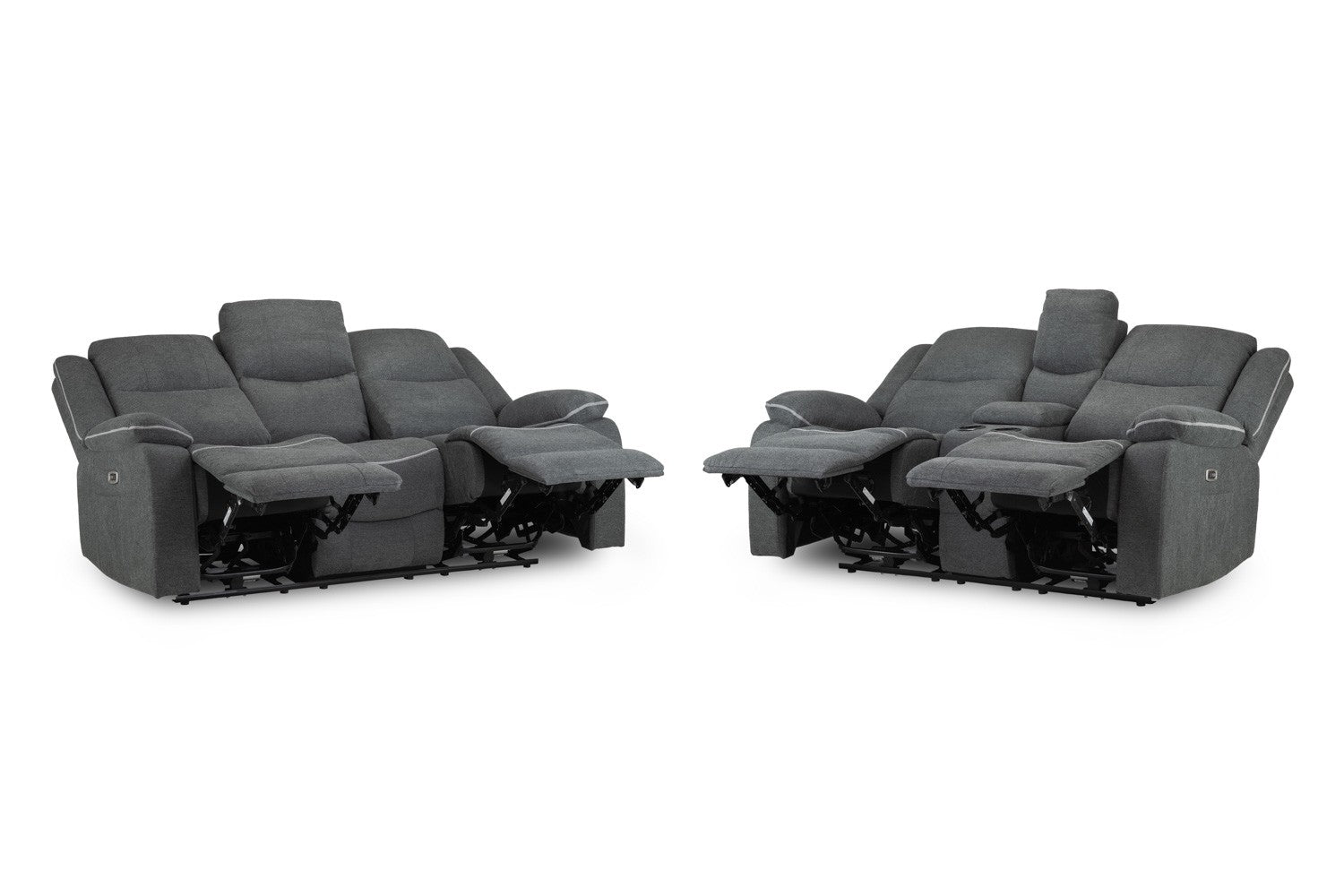 Harald Recliner Grey Fabric 3+2 Bundle