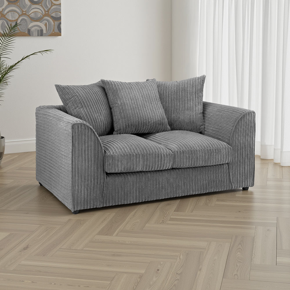 Harley Jumbo Sofa Grey 2 Seater