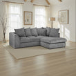 Harley Jumbo Sofa Grey Right Hand Facing Corner