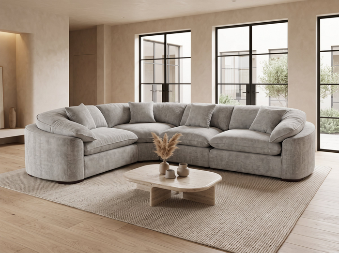 Gardenia Sofa Grey Large Corner