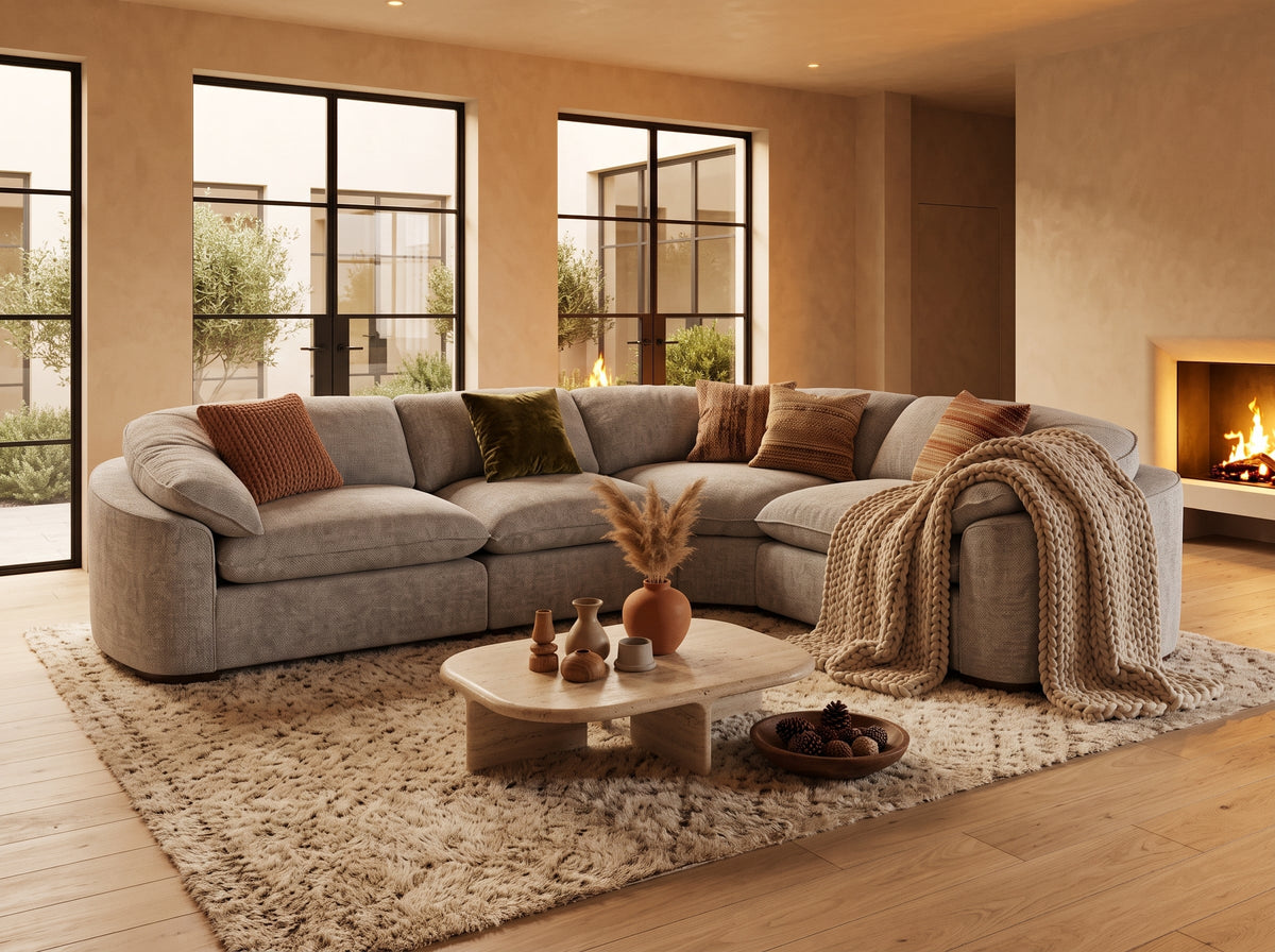 Gardenia Sofa Grey Large Corner