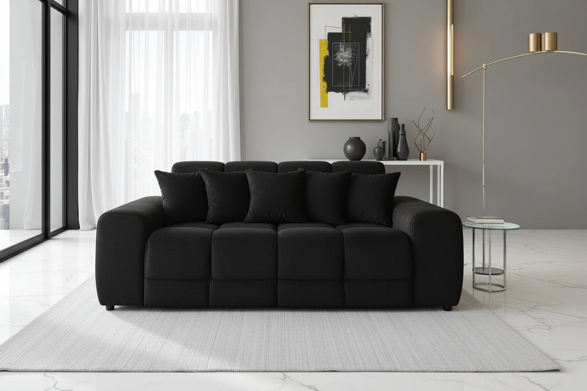 Jacob Sofa 3 Seater Black