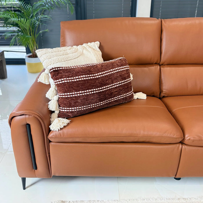 Arizona Electric Recliner Sofa Tan Large Corner