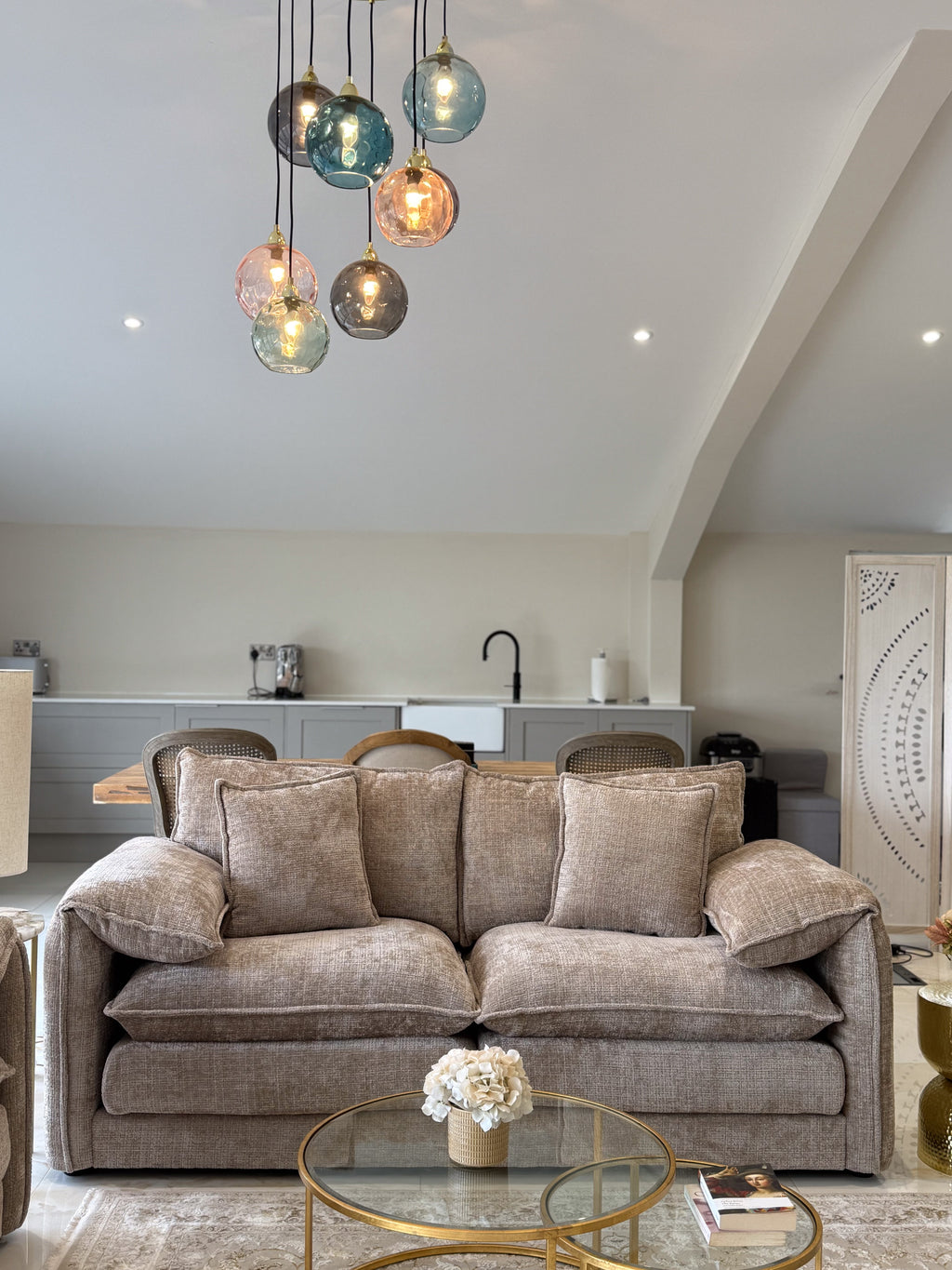 Solaya Sofa Beige 3 Seater