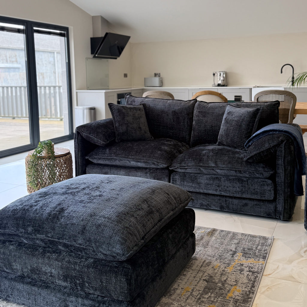 Solaya Sofa Black 3 Seater