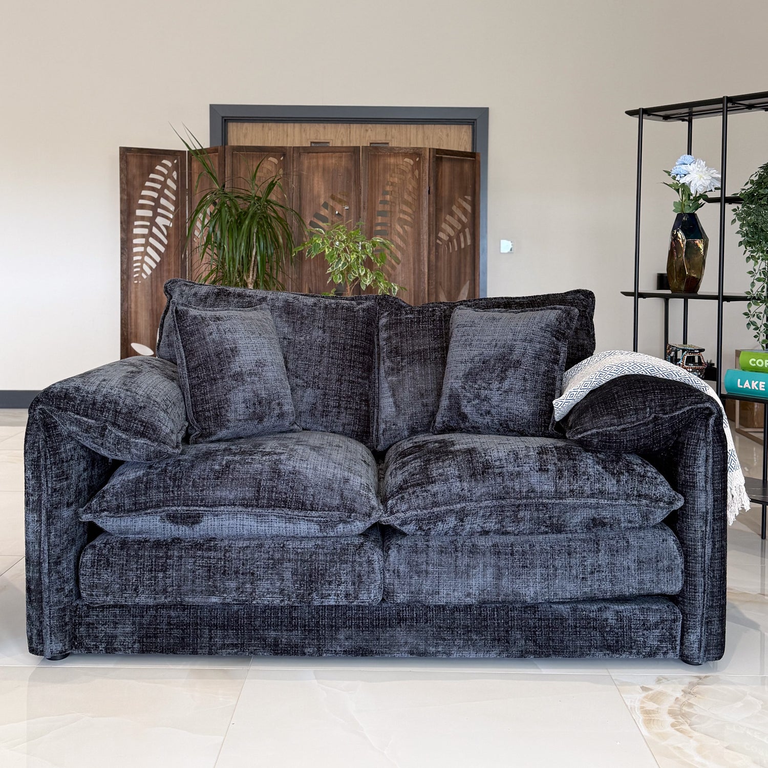 Solaya Sofa Black 2 Seater