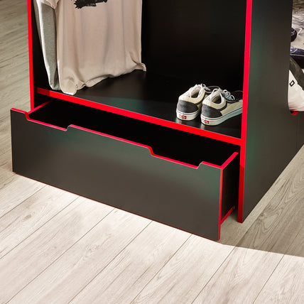 Indigo Gaming Bunk Bed Black & Red