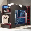Indigo Gaming Bunk Bed Black & Red