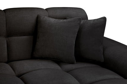 Jacob Sofa Black Left Hand Facing Corner