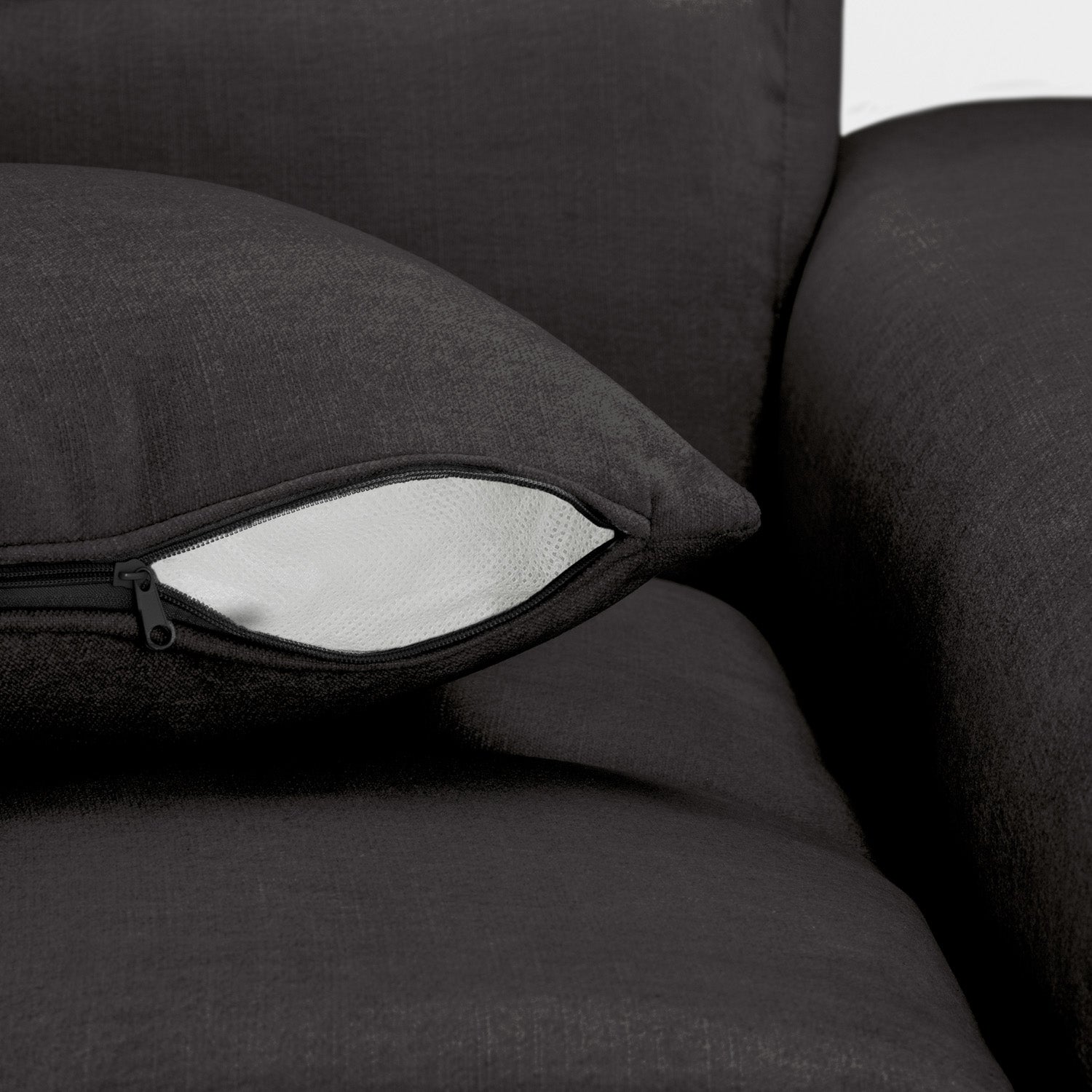Jacob Sofa Black Left Hand Facing Corner