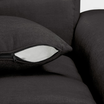 Jacob Sofa Black Left Hand Facing Corner