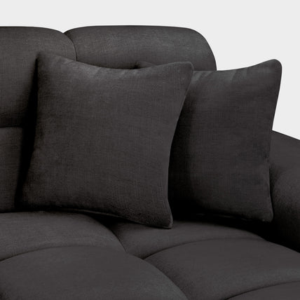 Jacob Sofa Black Right Hand Facing Corner