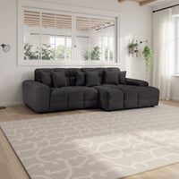 Jacob Sofa Black Right Hand Facing Corner