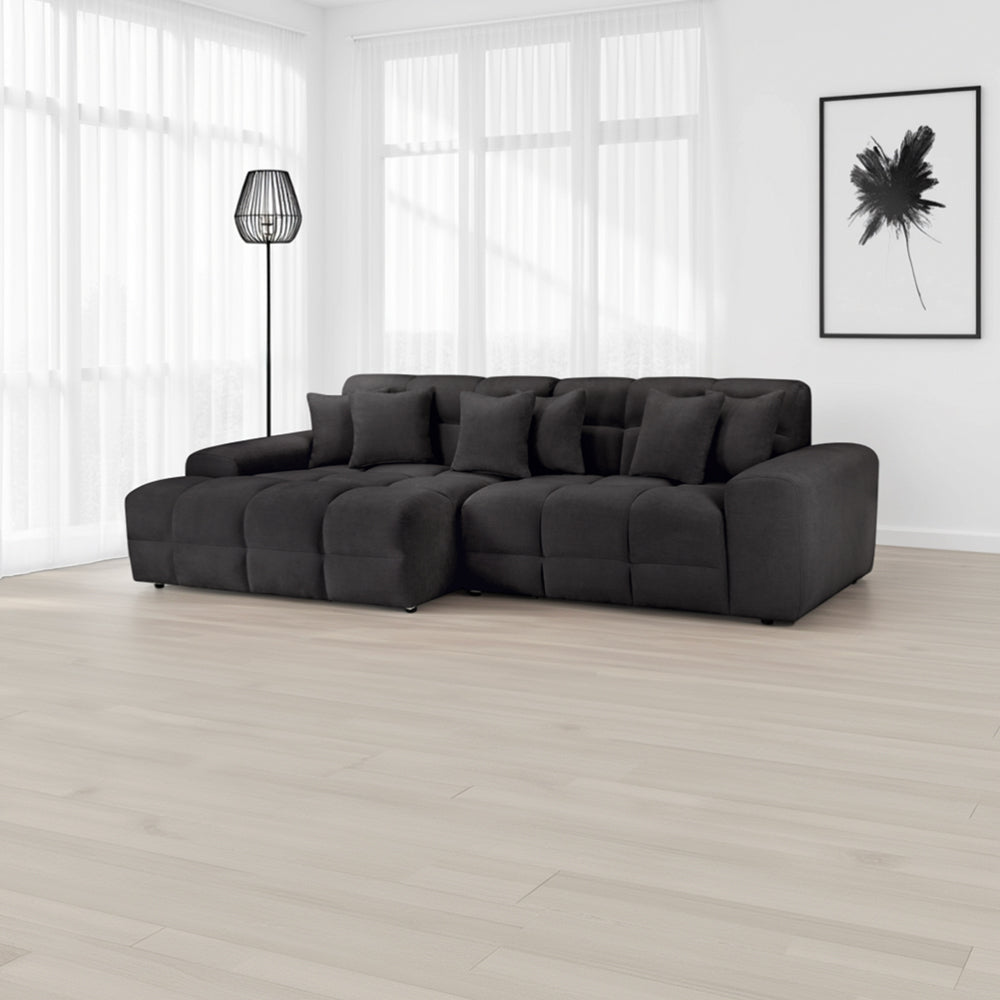 Jacob Sofa Black Left Hand Facing Corner