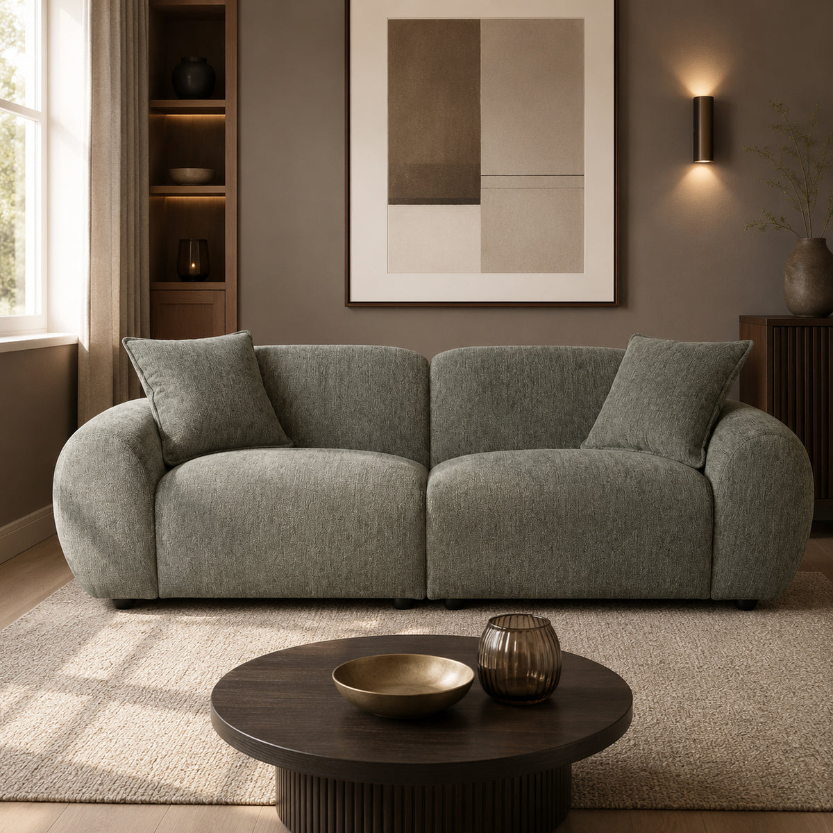 Jasmine Sofa Grey 2 Seater