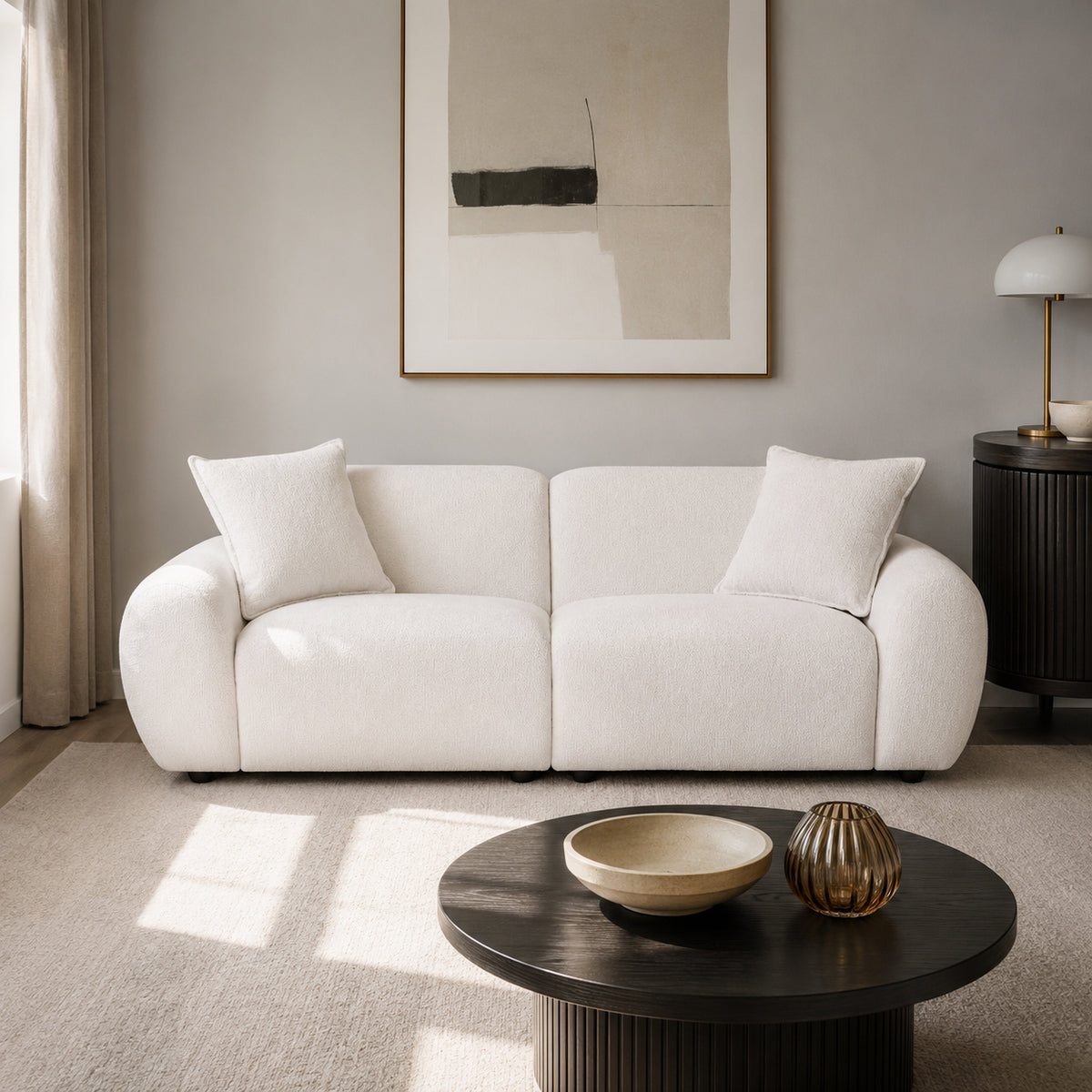Jasmine Sofa Stone 2 Seater